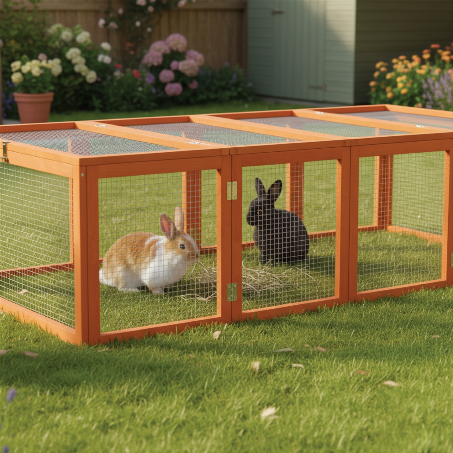 6ft Wooden Folding Pet Run