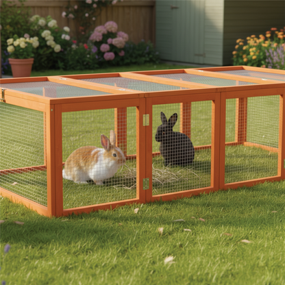 6ft Wooden Folding Pet Run