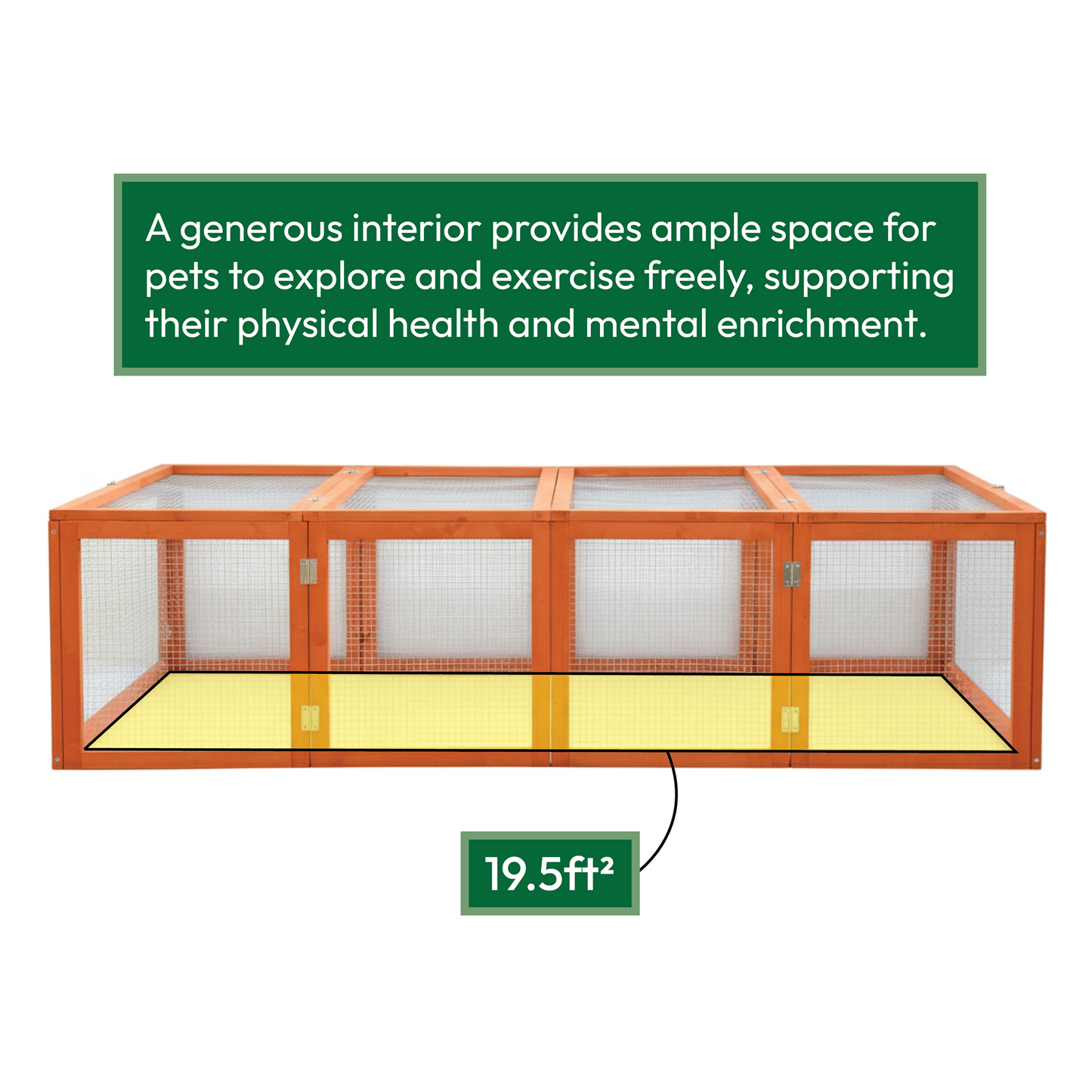 6ft Wooden Folding Pet Run