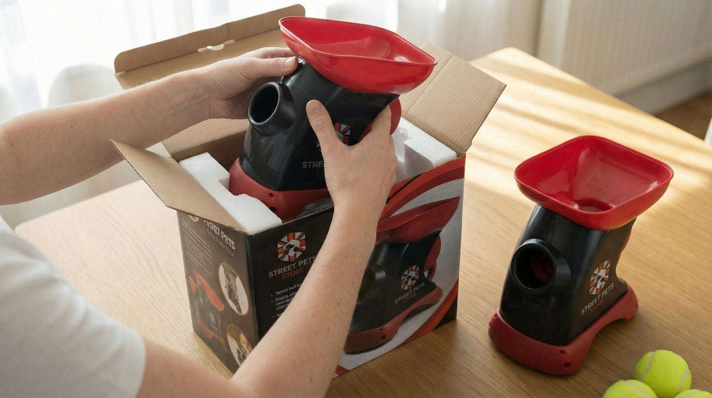 Dog Automatic Ball Launcher Convenient Pet Ball Thrower Interactive Game UK New