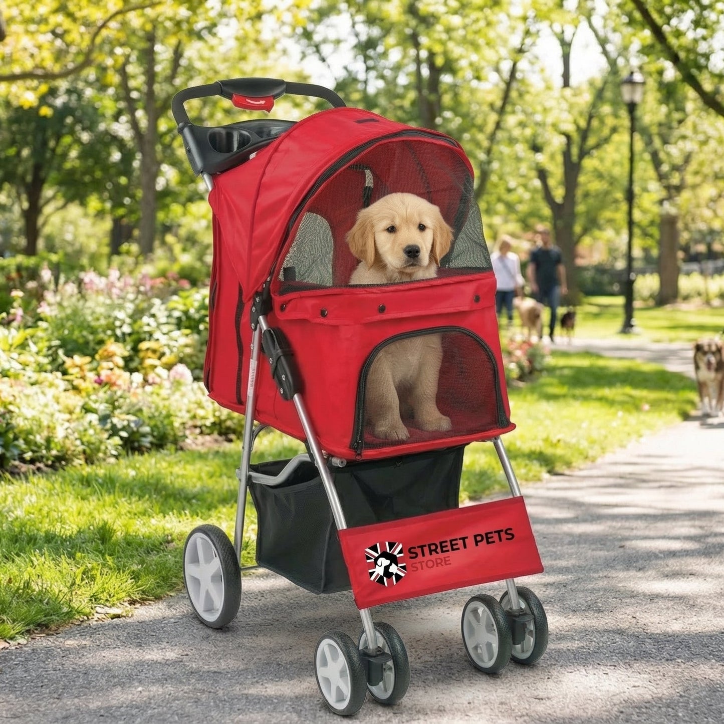 Pet Stroller with covers for small and medium-sized pets
