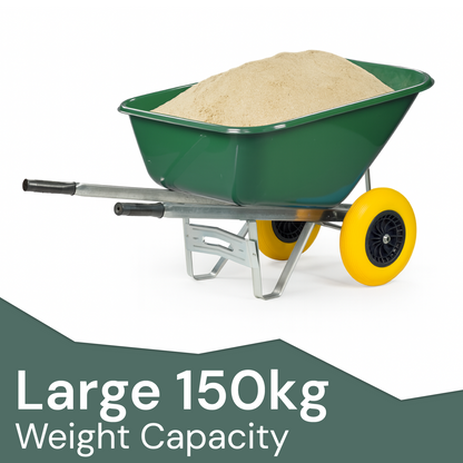 200L XL Heavy Duty Twin Wheelbarrow