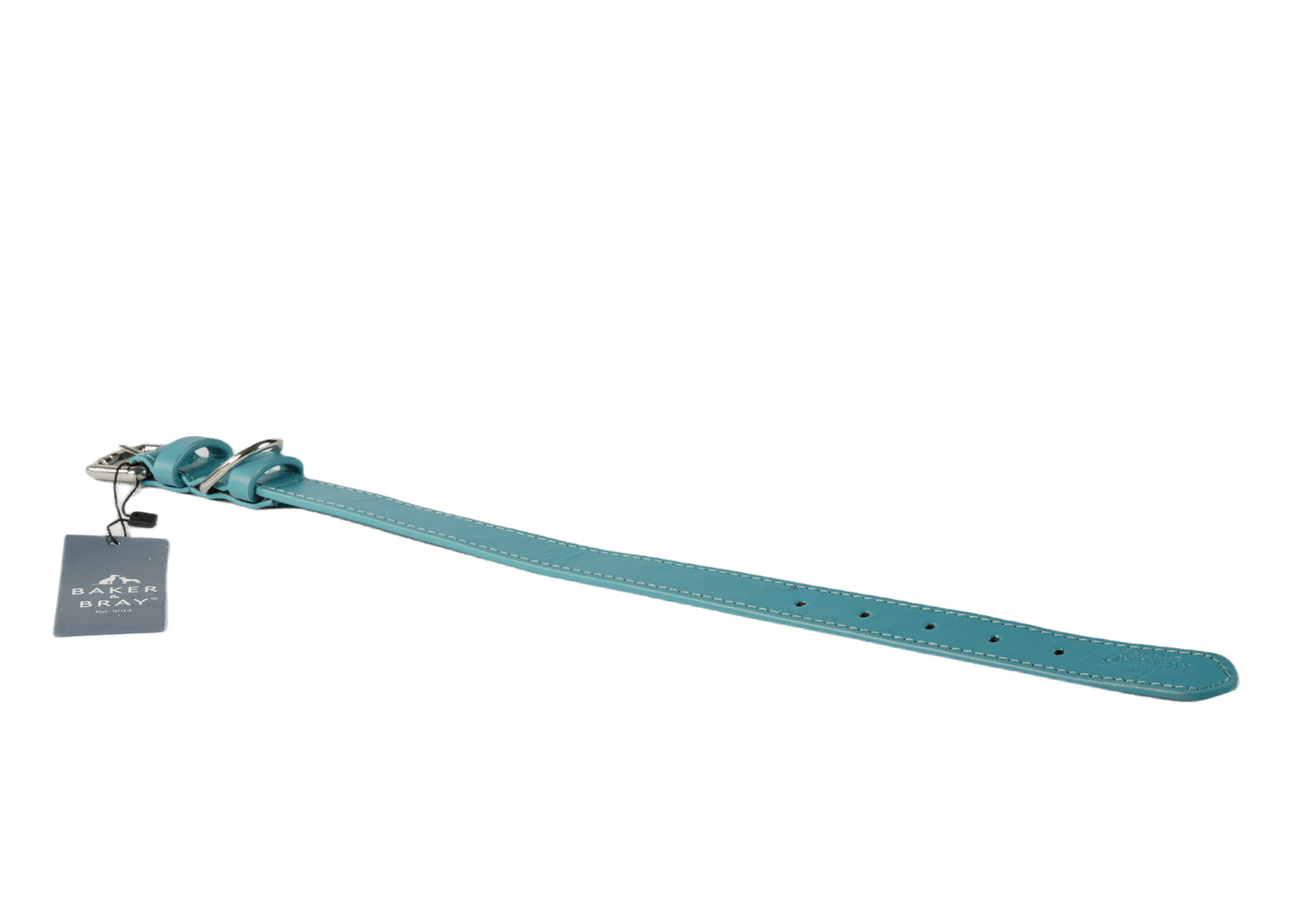 Baker & Bray Sustainable Leather Dog Collar & Lead Set | Lagoon