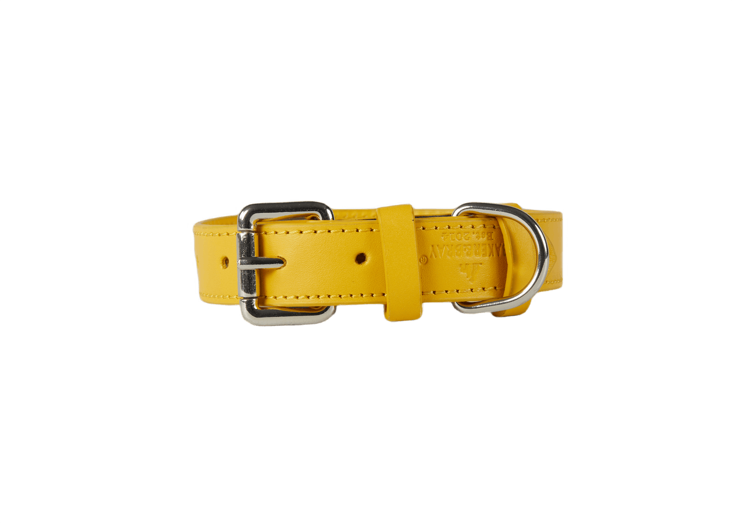 Baker & Bray Sustainable Leather Dog Collar & Lead Set | Lemon