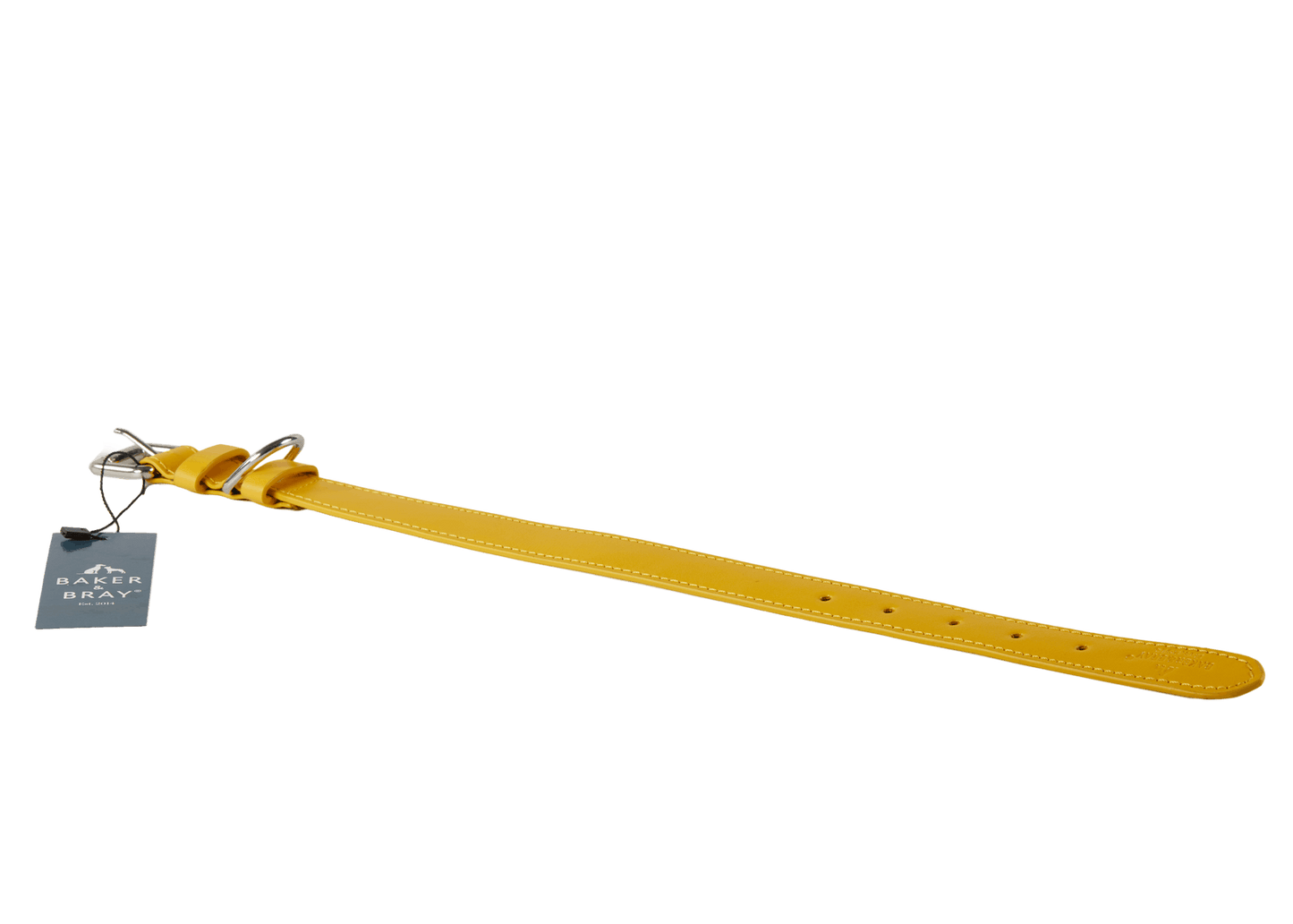 Baker & Bray Sustainable Leather Dog Collar & Lead Set | Lemon