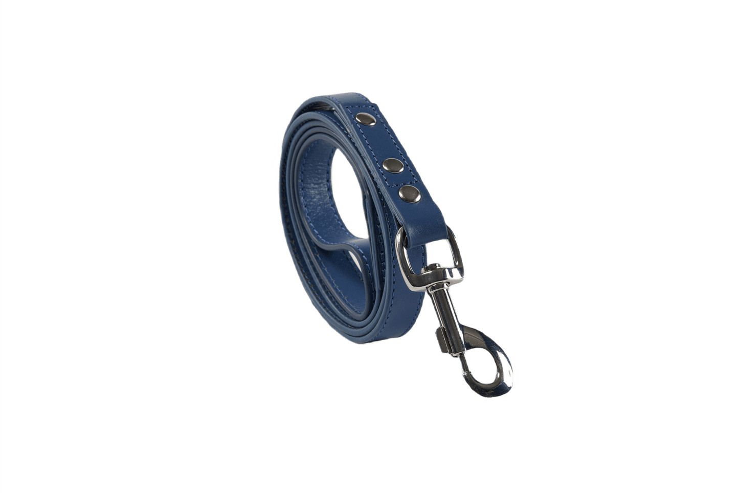 Baker & Bray Sustainable Leather Dog Collar & Lead Set | Navy