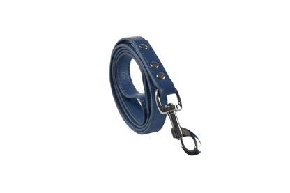 Baker & Bray Sustainable Leather Dog Collar & Lead Set | Navy