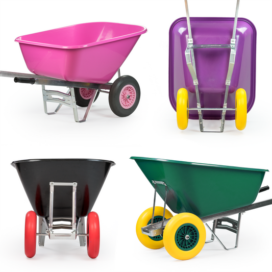 200L XL Heavy Duty Twin Wheelbarrow