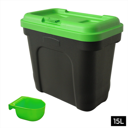 Airtight Containers with Scoop for Dry Pet/Bird/Fish Food  - 7kg (15L) /15kg (30L)