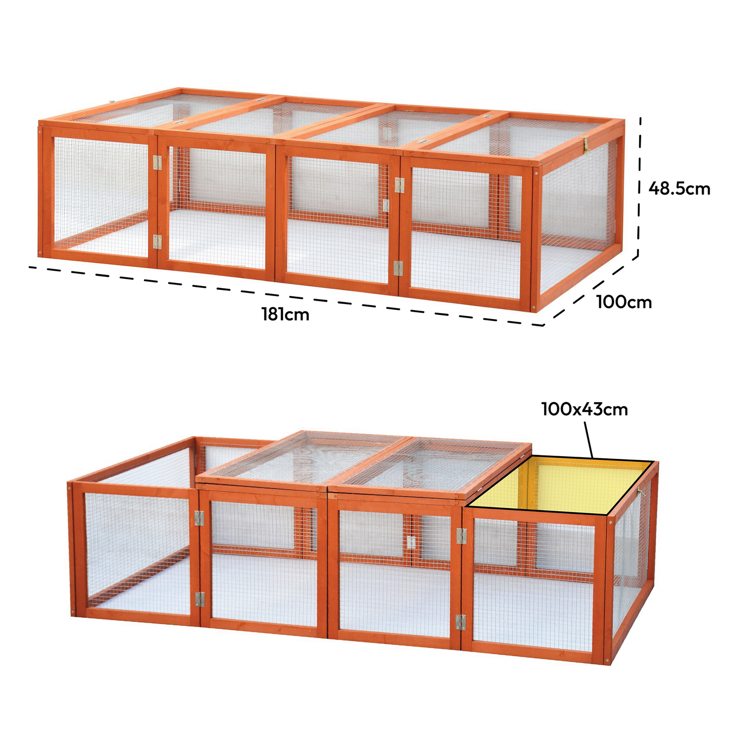 6ft Wooden Folding Pet Run