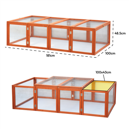 6ft Wooden Folding Pet Run