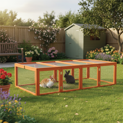 6ft Wooden Folding Pet Run